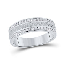 Load image into Gallery viewer, Luxurious 14kt White Gold Diamond Braided Men's Wedding Band - 1/2 Cttw - Splendid Jewellery