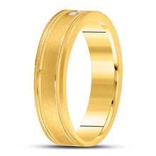 Load image into Gallery viewer, Luxurious 14kt Yellow Gold Men&#39;s Diamond Wedding Band Ring - Second Side View