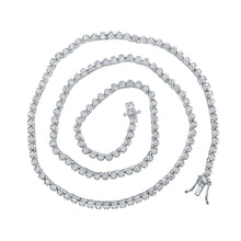 Load image into Gallery viewer, Luxury 10kt White Gold Round Diamond Tennis Chain Necklace for Men - 4 - 5/8 Cttw - Splendid Jewellery