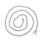 Luxury 10kt White Gold Round Diamond Tennis Chain Necklace for Men - 4 - 5/8 Cttw - Splendid Jewellery