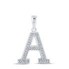 Luxury Initial Sparkle Pendant - 10kt White Gold & Diamond Letter Necklace - Splendid Jewellery