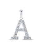 Luxury Initial Sparkle Pendant - 10kt White Gold & Diamond Letter Necklace - Splendid Jewellery