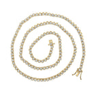 Majestic 10kt Yellow Gold Men's Round Diamond Tennis Chain Necklace - Splendid Jewellery