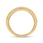 Majestic Brilliance: 10kt Yellow Gold Mens Round Diamond Wedding Anniversary Band Ring product Top View from Splendid Jewellery