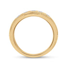 Majestic Brilliance: 10kt Yellow Gold Mens Round Diamond Wedding Anniversary Band Ring - Splendid Jewellery