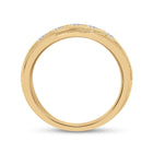 Majestic Brilliance: 10kt Yellow Gold Mens Round Diamond Wedding Anniversary Band Ring - Splendid Jewellery
