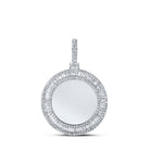 Majestic Men's Baguette Diamond Circle Memory Charm Pendant - Splendid Jewellery