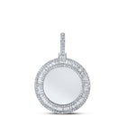 Majestic Men's Baguette Diamond Circle Memory Charm Pendant - Splendid Jewellery