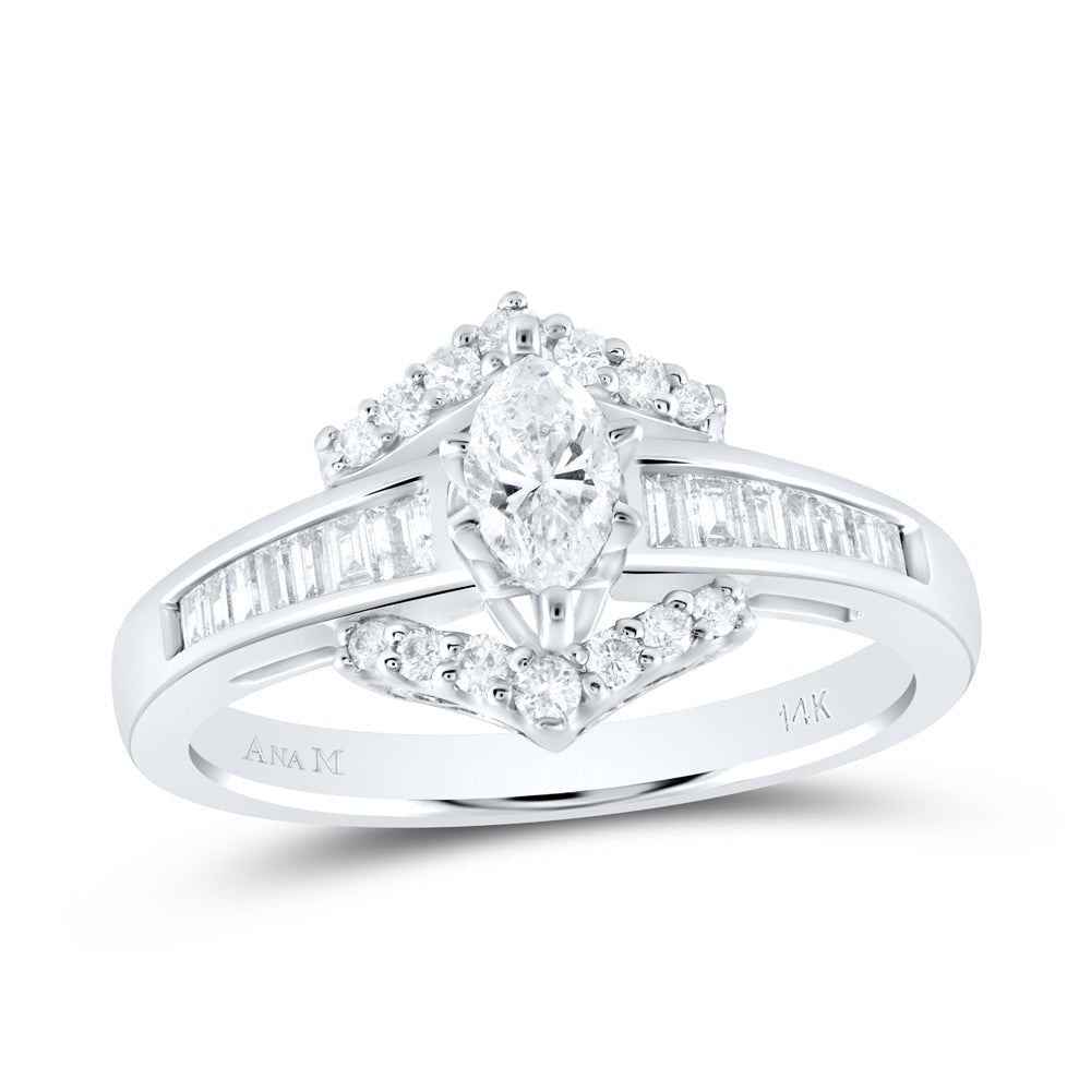 Marquise Majesty Diamond Solitaire Wedding Ring - Splendid Jewellery