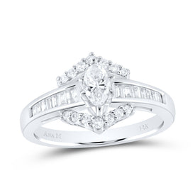 Marquise Majesty Diamond Solitaire Wedding Ring Top View from Splendid Jewellery