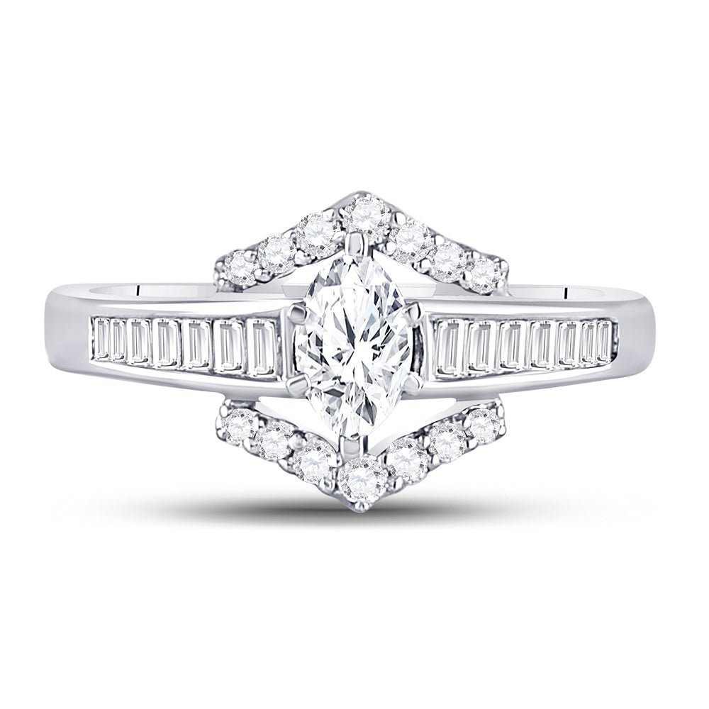 Marquise Majesty Diamond Solitaire Wedding Ring - Splendid Jewellery