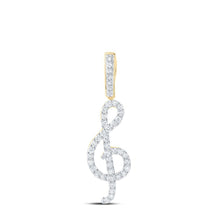 Load image into Gallery viewer, Melodic Harmony: 10kt Yellow Gold Diamond Treble Note Pendant - Splendid Jewellery