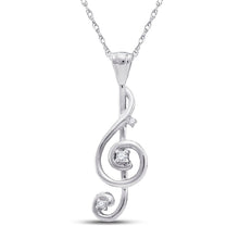 Load image into Gallery viewer, Melodic Harmony Diamond Pendant  Top View from Splendid Jewellery