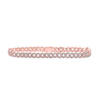 Splendid Jewellery 10kt Rose Gold Men's Round Diamond Curb Link Bracelet - 4-5/8 Cttw - Alternate view 1 from Splendid Jewellery