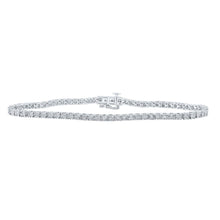 Load image into Gallery viewer, 10kt White Gold Men&#39;s Diamond Single Row Link Bracelet - 1/2 Cttw | Splendid Jewellery - Alternate view 1 from Splendid Jewellery