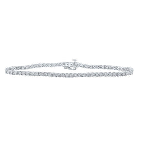 10kt White Gold Men's Diamond Single Row Link Bracelet - 1/2 Cttw | Splendid Jewellery - Alternate view 1 from Splendid Jewellery
