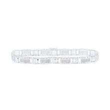 Load image into Gallery viewer, Splendid Jewellery 10kt White Gold Men&#39;s Round Diamond Link Bracelet - 1-1/4 Cttw - Alternate view 1 from Splendid Jewellery