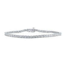Load image into Gallery viewer, Sparkling White Gold Diamond Link Bracelet for Men - 1-1/3 Cttw - Alternate view 1 from Splendid Jewellery