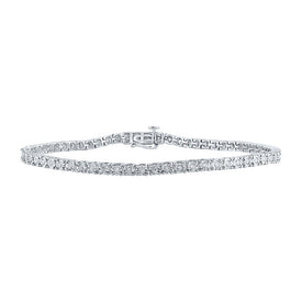 Sparkling White Gold Diamond Link Bracelet for Men - 1-1/3 Cttw - Alternate view 1 from Splendid Jewellery