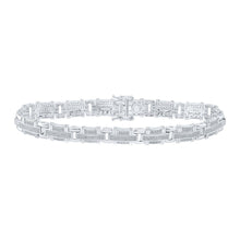 Load image into Gallery viewer, 10kt White Gold Men&#39;s Round Diamond Link Bracelet - 1-1/4 Cttw | Splendid Jewellery - Alternate view 1 from Splendid Jewellery