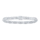 10kt White Gold Men's Round Diamond Link Bracelet - 1-1/4 Cttw | Splendid Jewellery - Alternate view 1 from Splendid Jewellery