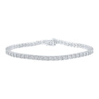 10kt White Gold Men's Diamond Link Bracelet - Captivating Elegance - Alternate view 1 from Splendid Jewellery