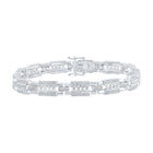 10kt White Gold Men's Diamond Link Bracelet - 3/4 Cttw | Splendid Jewellery - Alternate view 1 from Splendid Jewellery