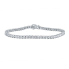 Men's Bracelets | 10kt White Gold Mens Round Diamond Tennis Bracelet 1 - 1/4 Cttw | Splendid Jewellery - Splendid Jewellery