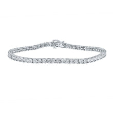 Load image into Gallery viewer, Men's Bracelets | 10kt White Gold Mens Round Diamond Tennis Bracelet 1 - 1/4 Cttw | Splendid Jewellery - Splendid Jewellery