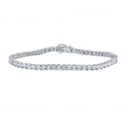Men's Bracelets | 10kt White Gold Mens Round Diamond Tennis Bracelet 1 - 1/4 Cttw | Splendid Jewellery - Splendid Jewellery
