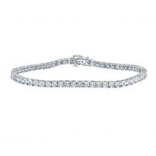 Load image into Gallery viewer, Men&#39;s Bracelets |  10kt White Gold Mens Round Diamond Tennis Bracelet 1-1/4 Cttw |  Splendid Jewellery - Alternate view 1 from Splendid Jewellery