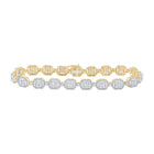 10kt Yellow Gold Baguette Diamond Link Bracelet - 4-1/2 Cttw - Splendid Jewellery Top view from the 10Kt Yellow Gold Mens Baguette Diamond 8 5 Inch Link Bracelet 4 1 2 Cttwpin218469 collection by Splendid Jewellery