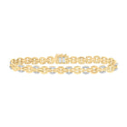 10kt Yellow Gold Men's Diamond Link Bracelet - 1.5 Cttw Top view from the 10Kt Yellow Gold Mens Round Diamond 8 5 Inch Link Bracelet 1 1 2 Cttwpin216457 collection by Splendid Jewellery