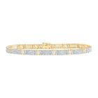 Dazzling 10kt Yellow Gold Mens Round Diamond Link Bracelet - 4-1/2 Cttw Top view from the 10Kt Yellow Gold Mens Round Diamond 8 5 Inch Link Bracelet 4 1 2 Cttwpin216458 collection by Splendid Jewellery
