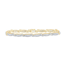 Load image into Gallery viewer, 10kt Yellow Gold Men&#39;s Diamond Link Bracelet - 4-3/8 Cttw Top view from the 10Kt Yellow Gold Mens Round Diamond 8 5 Inch Link Bracelet 4 3 8 Cttwpin216451 collection by Splendid Jewellery