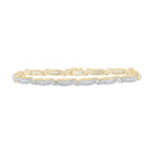 10kt Yellow Gold Men's Diamond Link Bracelet - 4-3/8 Cttw Top view from the 10Kt Yellow Gold Mens Round Diamond 8 5 Inch Link Bracelet 4 3 8 Cttwpin216451 collection by Splendid Jewellery