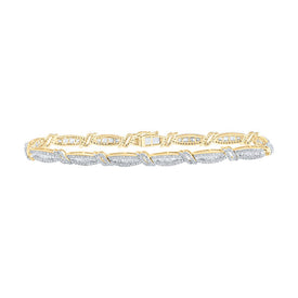 10kt Yellow Gold Men's Diamond Link Bracelet - 4-3/8 Cttw Top view from the 10Kt Yellow Gold Mens Round Diamond 8 5 Inch Link Bracelet 4 3 8 Cttwpin216451 collection by Splendid Jewellery