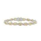 10kt Yellow Gold Men's Diamond Rope Chain Bracelet - 7-1/2 Ct.t.w. Top view from the 10Kt Yellow Gold Mens Round Diamond 8 5 Inch Chain Bracelet 7 1 2 Cttwpin211235 collection by Splendid Jewellery