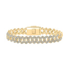 10kt Yellow Gold Men's Round Diamond 8.5-inch Square Cuban Link Bracelet - 10-1/2 Carat Total Weight Top view from the 10Kt Yellow Gold Mens Round Diamond 8 5 Inch Square Cuban Link Bracelet 10 1 2 Cttwpin217170 collection by Splendid Jewellery