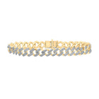 10kt Yellow Gold Men's Captivating Round Diamond Cuban Link Bracelet 4-1/3 Cttw Top view from the 10Kt Yellow Gold Mens Round Diamond Cuban Link Bracelet 4 1 2 Cttwpin289380 collection by Splendid Jewellery