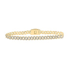 10kt Yellow Gold Diamond Curb Link Men's Bracelet - 3 Cttw Top view from the 10Kt Yellow Gold Mens Round Diamond Curb Link Link Bracelet 3 Cttwpin219524 collection by Splendid Jewellery