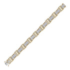 10kt Yellow Gold Men's Round Diamond Link Bracelet - 2 Cttw | Splendid Jewellery Collection product Side View from Splendid Jewellery