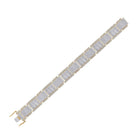 10kt Yellow Gold Men's Round Diamond Link Bracelet - A Dazzling Statement Piece product Side View 2 from Splendid Jewellery