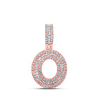 10kt Rose Gold Men's Baguette Diamond O Initial Pendant - 1/2 Cttw - Alternate view 1 from Splendid Jewellery