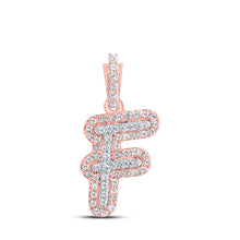 Load image into Gallery viewer, 10kt Rose Gold Men&#39;s Diamond Initial Pendant - Elegant and Masculine - Alternate view 1 from Splendid Jewellery