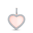 10kt Rose Gold Men's Heart Diamond Charm Pendant - 2 Cttw - Alternate view 1 from Splendid Jewellery