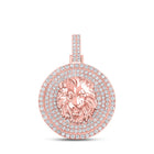Exquisite 10kt Rose Gold Lion Face Diamond Charm Pendant - 2-1/2 Cttw - Alternate view 1 from Splendid Jewellery