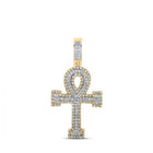 10kt Two-tone Gold Men's Diamond Ankh Cross Pendant - 1/2 Cttw | Splendid Jewellery - Alternate view 1 from Splendid Jewellery
