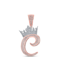 Load image into Gallery viewer, Men&#39;s Royal Crown Diamond Charm Pendant - Alternate view 1 from Splendid Jewellery