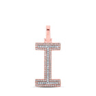 10kt Two-tone Gold Men's Diamond Initial Pendant - Personalized Elegance - Alternate view 1 from Splendid Jewellery